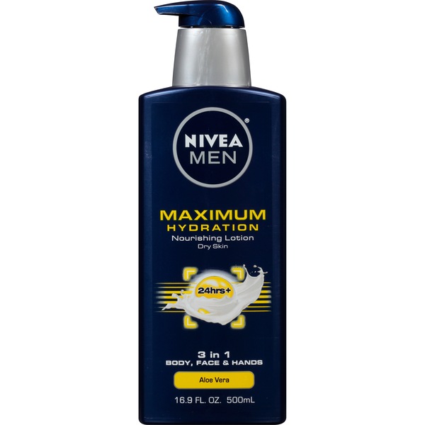 Nivea Men Body/Face/Hand Lotion Maximum Hydration+Aloe(Pump)