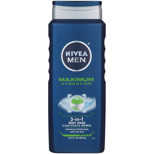 Nivea Men Body Wash Maximum Hydration w/AloeVera LongLasting