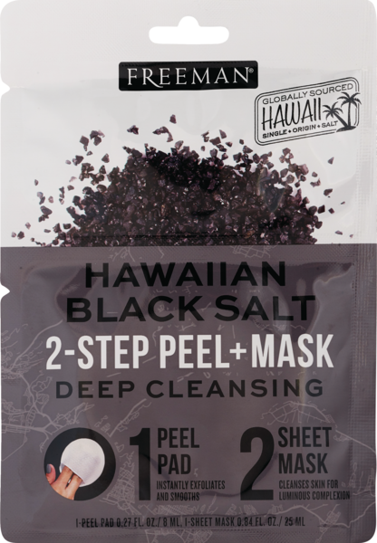 Freeman Hawaiian Black Salt 2-Step Peel + Mask