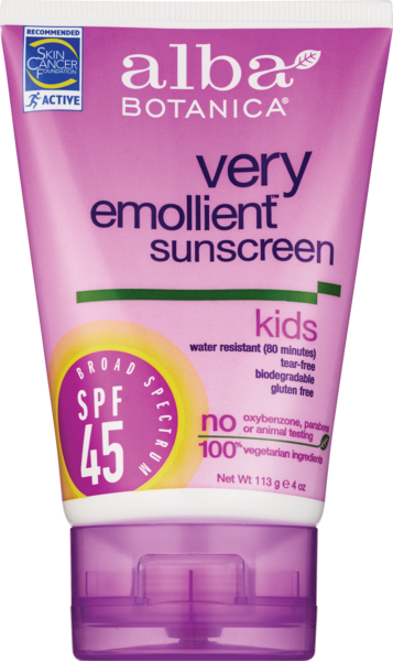 Alba Botanica Very Emollient Sunscreen, 4 OZ
