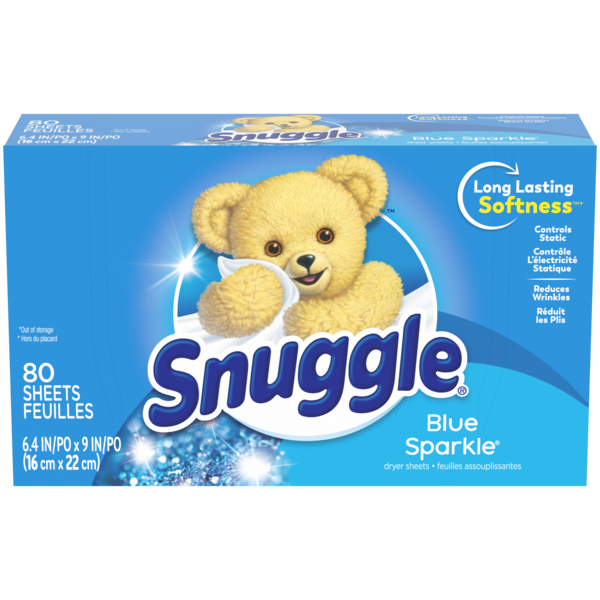 Snuggle Fabric Softener Dryer Sheets, Blue Sparkle, 80 CT