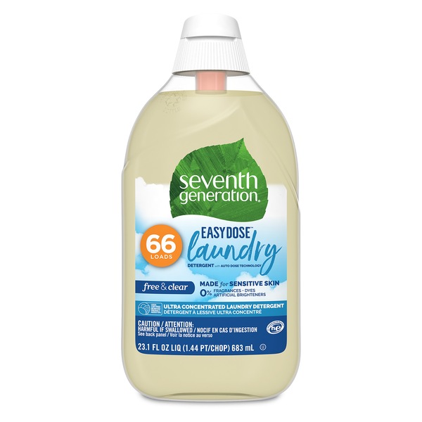 Seventh Generation EasyDose Auto Dosing Free and Clear Laundry Detergent Ultra Concentrated, 23 OZ