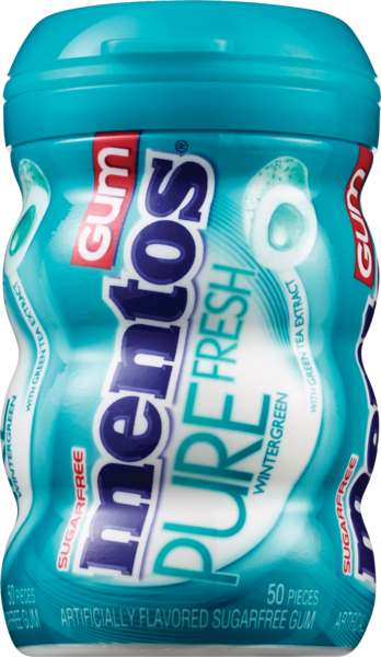 MENTOS GUM CURVY WINTERGREEN