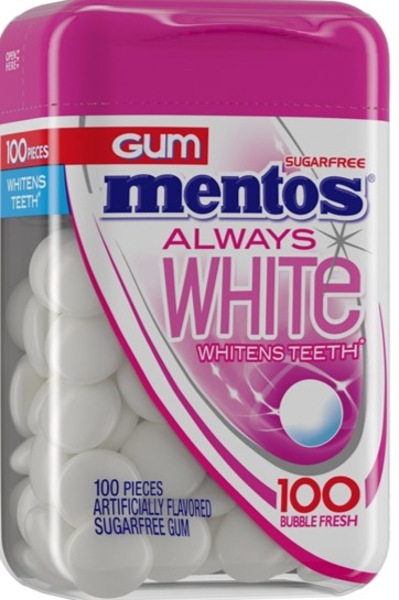 Mentos Gum Always White Bubble Frh