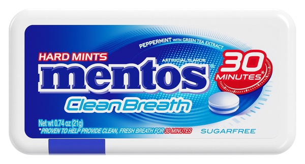 Mentos Clean Breath Hard Mints, 0.74 OZ