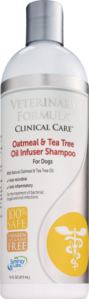 Veterinary Formula Clinical Care Oatmeal & Tea Tree Shampoo for Dogs, 16 OZ