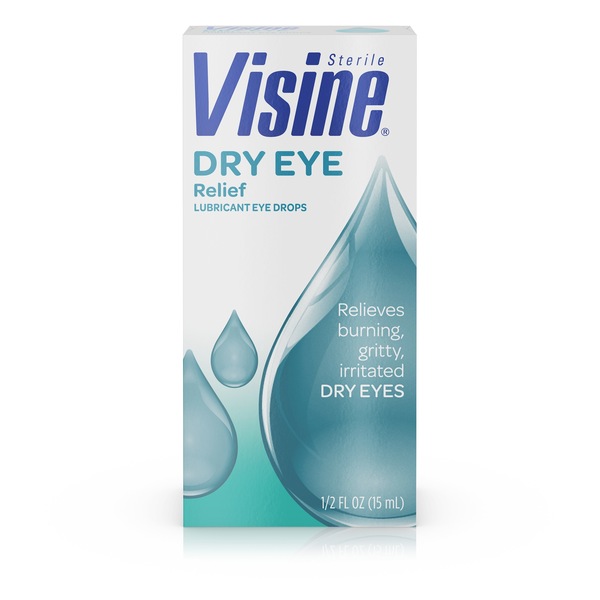 Visine Dry Eye Relief Lubricating Eye Drops, 0.5 fl. oz