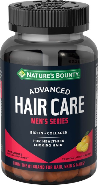 Nature's Bounty Advanced Men's Series Hair Gummies, 100 CT