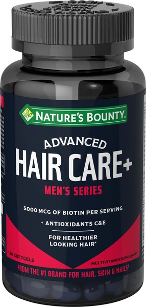 Nature's Bounty Advanced Men's Series Hair Softgels, 120 CT