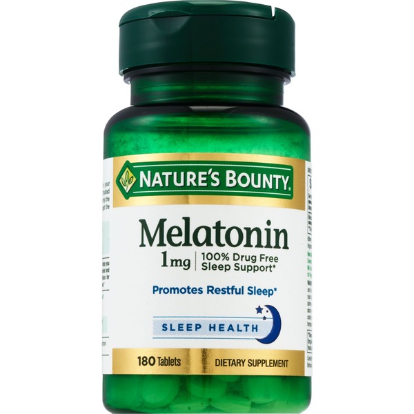 Nature's Bounty Melatonin Tablets 1mg, 180CT