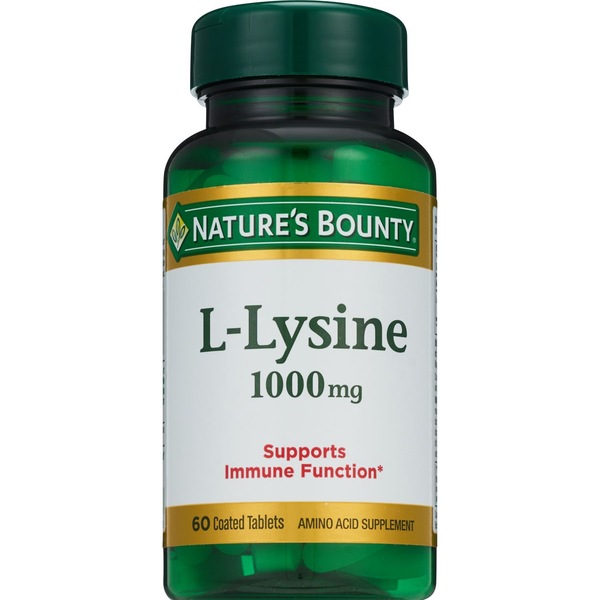 Nature's Bounty L-Lysine Tablets 1000mg, 60CT