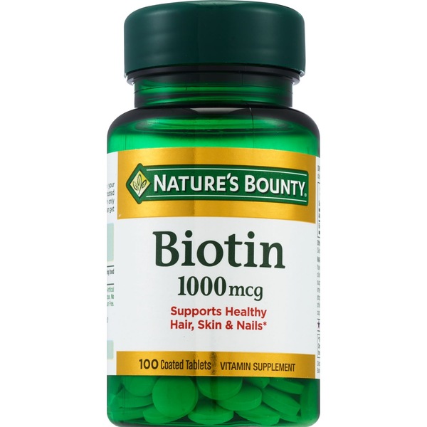 Nature's Bounty Biotin Tablets 1000mcg, 100CT