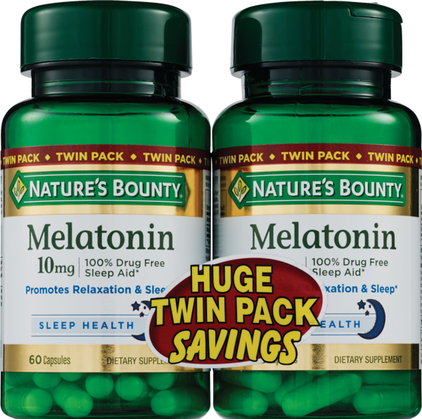 Nature's Bounty Melatonin 10mg Twin Pack, 60+60CT