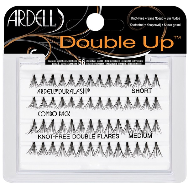 Ardell Double Ups Individual Eyelashes Combo Short/Medium Black, 56CT
