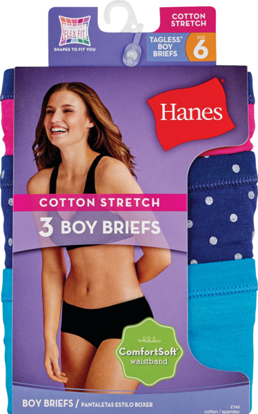 Hanes Women's Cotton Stretch Bikinis, 3CT
