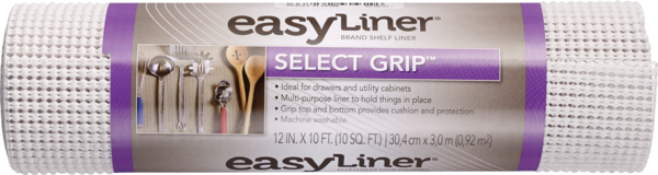 Duck Brand Select Grip Easy Liner Shelf Liner, 12" x 10'