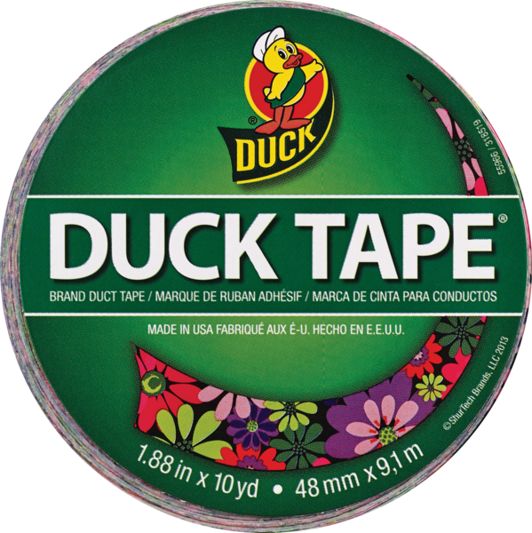 Duck Bright Flowers Duck Tape, 10 Yards