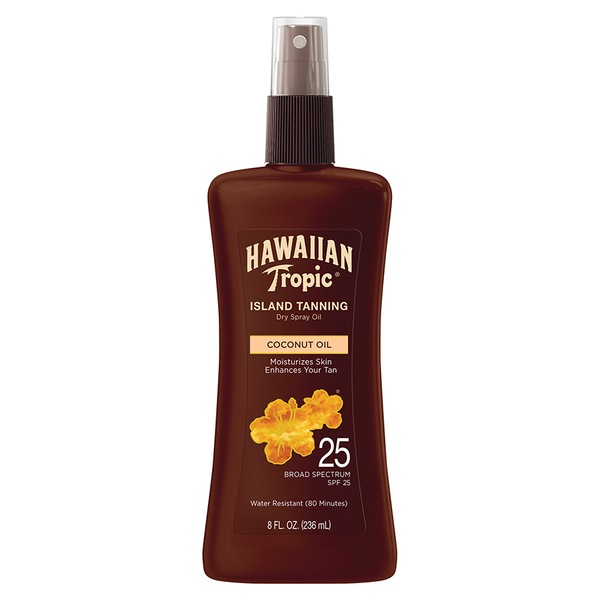 Hawaiian Tropic Tanning Oil Spray, SPF 25, 8 OZ