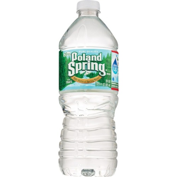Poland Spring 100% Natural Spring Water Plastic Bottle 20 OZ, 1CT