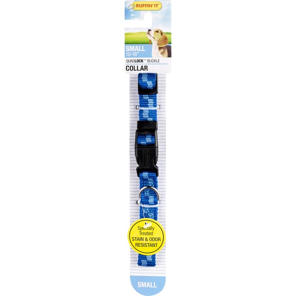 Ruffin' It Dog Collar Stay-Clean Small Size 10-16 Assorted