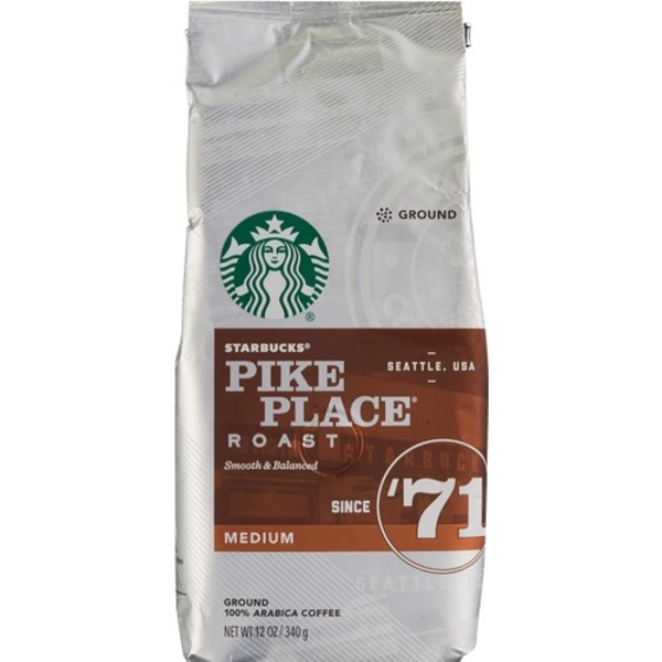 Starbucks Pike Place Roast Ground Coffee, 12 OZ
