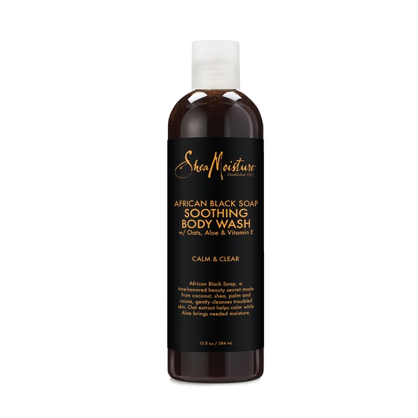 SheaMoisture African Black Soap Body Wash with Oats, Aloe and Vitamin E, 13 OZ