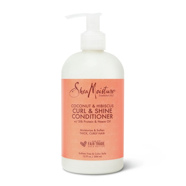 SheaMoisture Coconut & Hibiscus Curl and Shine Conditioner, 13 OZ