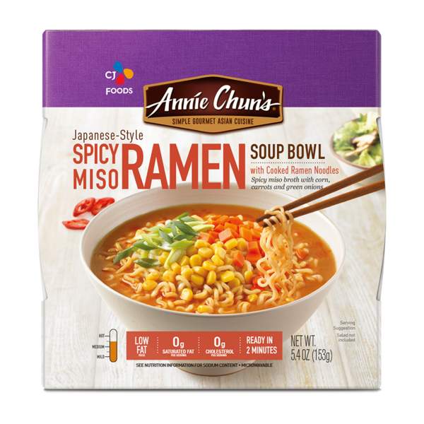 Annie Chun's Japanese-Style Spicy Miso Ramen Soup Bowl, 5.4 oz