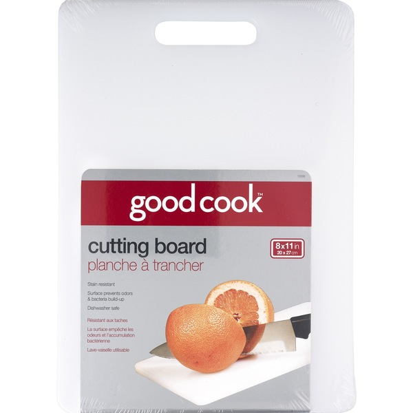 Good Cook Cutting Board Plastic StainResis White 8x11"#10098