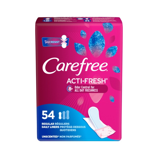 Carefree Acti-Fresh Pantiliners To Go, 54 CT
