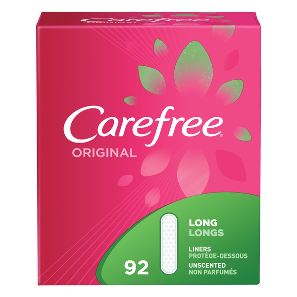 Carefree Original Long Pantiliners, 92  CT