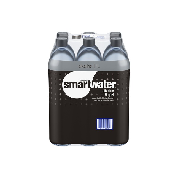 Smartwater alkaline 1 liter 6 pk