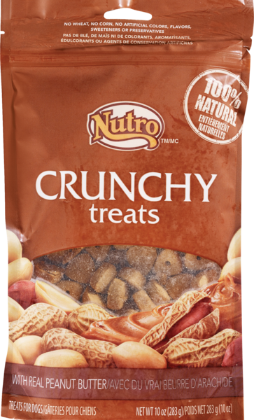 Nutro Crunchy Dog Treats with Real Peanut Butter, 10 OZ