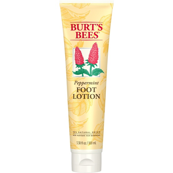 Burt's Bees Peppermint Foot Lotion Tube, 3.38 OZ