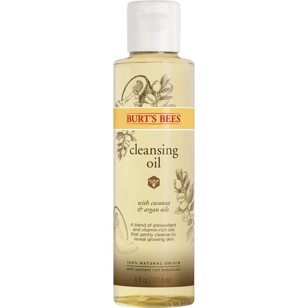 Burt's Bees 100% Natural Origin Facial Cleansing Oil for Normal to Dry Skin, 6 OZ