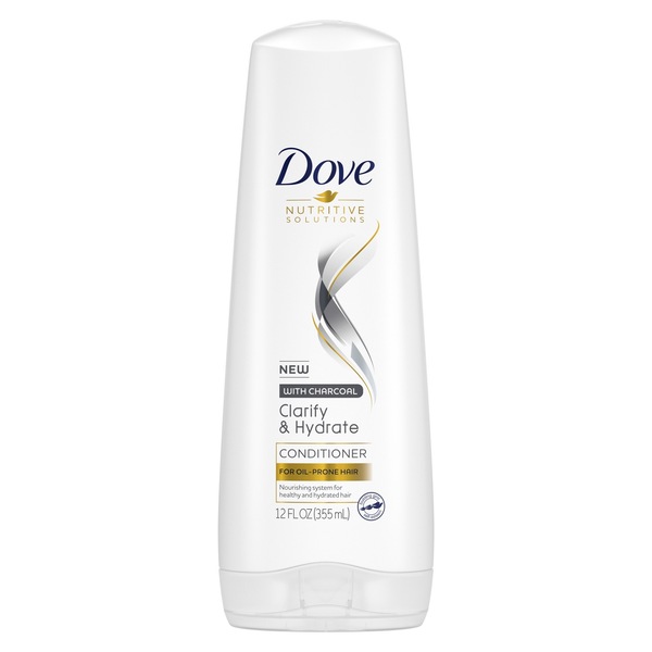Dove Nutritive Solutions Hair Conditioner with Charcoal for Oil-Prone Hair, 12 OZ