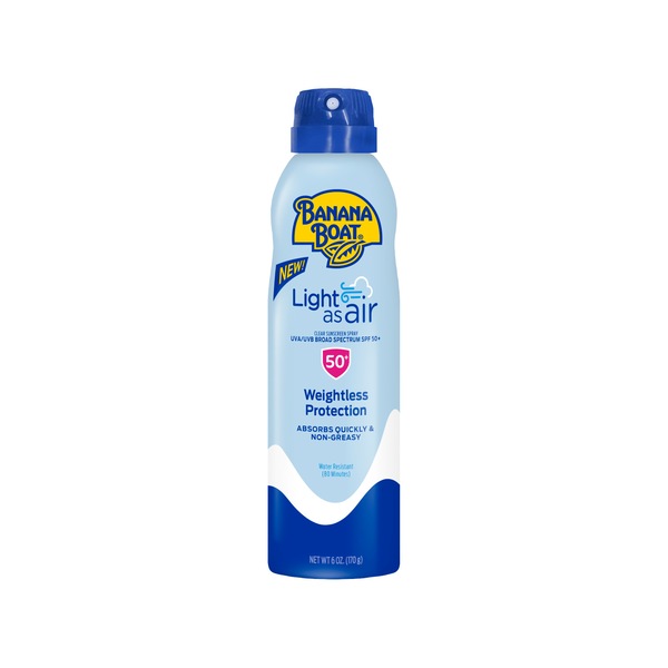 Banana Boat Light as Air Sunscreen Spray, SPF 50+, 6 OZ
