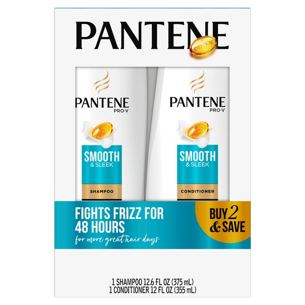 Pantene Pro-V Smooth & Sleek Shampoo and Conditioner Bundle Pack