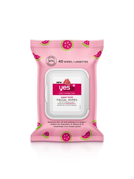 Yes To Watermelon Super Fresh Facial Wipes, 40CT