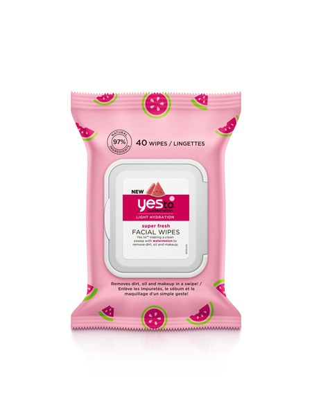 Yes To Watermelon Super Fresh Facial Wipes, 40CT