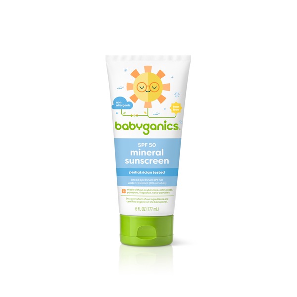 Babyganics Mineral-Based Sunscreen Lotion SPF 50+, 6 OZ