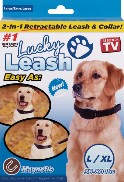 Lucky Leash 2-In-1 Retractable Leash & Collar