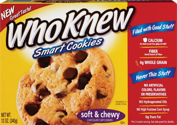 WhoNu? WhoKnew Smart Cookies Soft & Chewy Chocolate Chip Cookies
