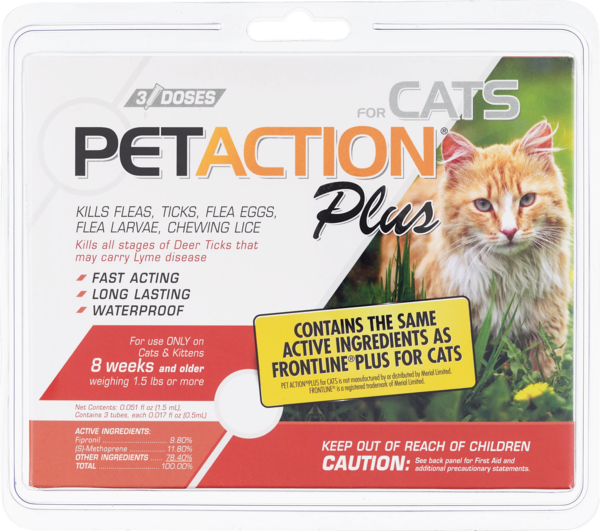 PetAction Plus for Cats, 3 Doses