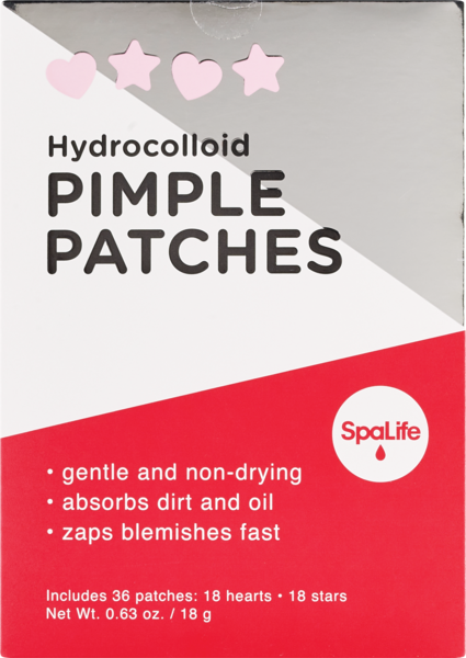 SpaLife Hydrocolloid Pimple Patches, 36CT