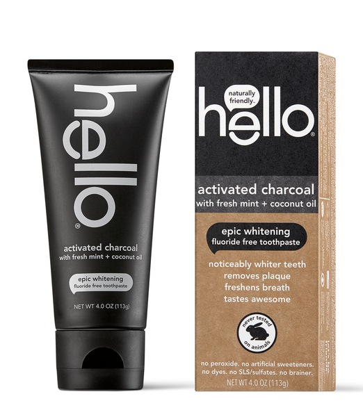 Hello Activated Charcoal Toothpaste FluorideFree Whitening