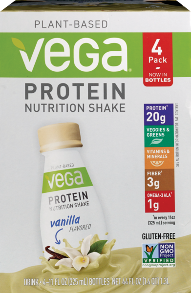 Vega Protein + Shake Drink, 11 OZ, 4 CT