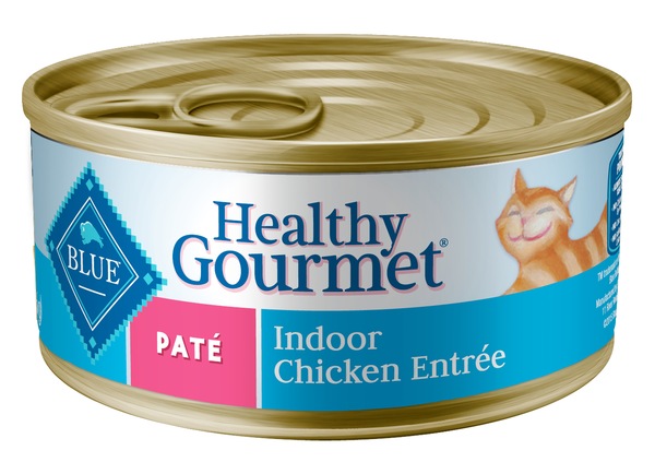 Blue Buffalo Healthy Gourmet Natural Adult Pate Wet Cat Food, Indoor Chicken Entree, 5.5 OZ