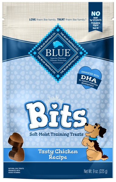 Blue Buffalo BLUE Bits Natural Soft-Moist Training Dog Treats, Chicken Recipe, 9 OZ