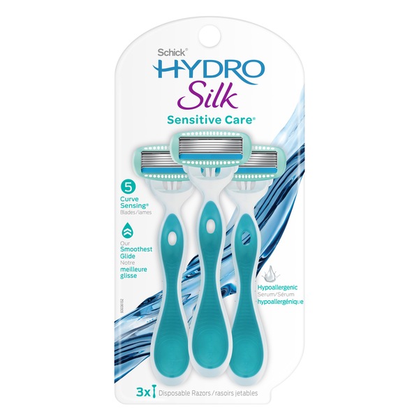 Schick Hydro Silk Women's Disposable Razor, 3 CT